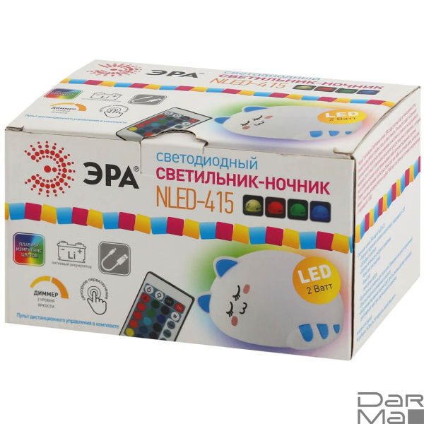 Настольная лампа ЭРА NLED-415-2W-BU Б0041095