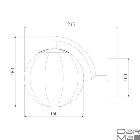 Бра Eurosvet Оптима Eden 30178/1 черный жемчуг
