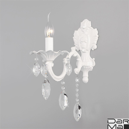 Бра Eurosvet Veletta 10108/1 белый/прозрачный хрусталь Strotskis