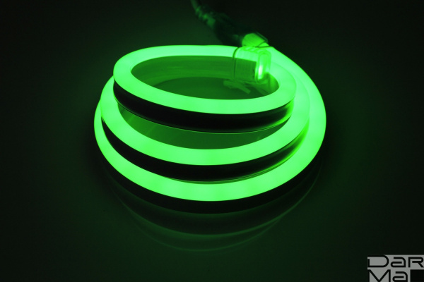 LM-220V-2835-120P-G, зеленый, 8х18мм, 1метр,