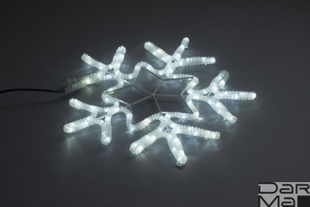 LED-XM-(FR)-2D-CK006-С-W-F(W)  White Снежинка 56х57см, 230V, Flash