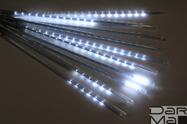 2021 Сосульки строб Трубки D12mm,10шт 0,5М Белая LED-PLM-SNOW-480SMD-0.5*4.5M-10-7V-W не соедин.