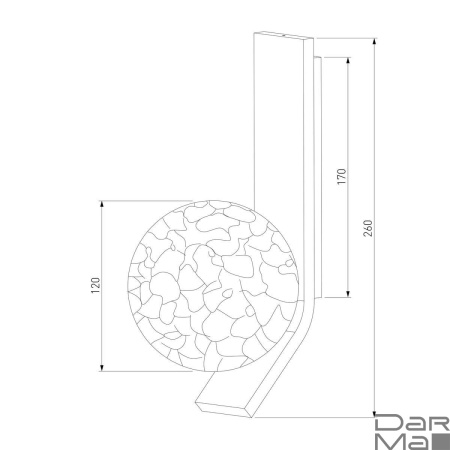 Бра Eurosvet Luxor 40019/1 серебро