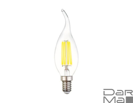 Лампа светодиодная филаментная Ambrella light E14 6W 4200K прозрачная 202215