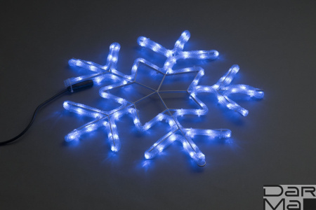 LED-XM-(FR)-2D-CK006-С-B Снежинка синяя 56х57см, 230V, NEW!