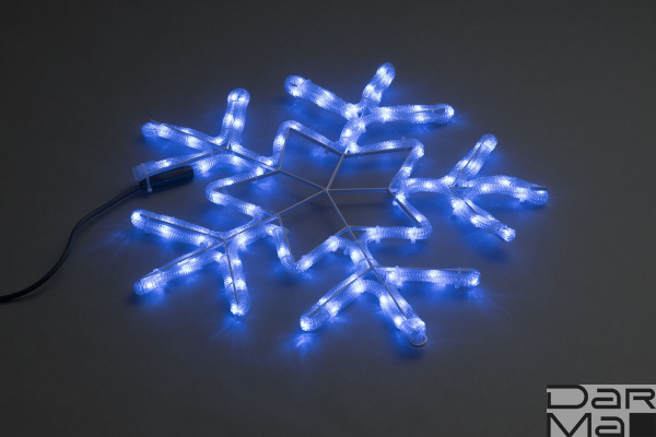 LED-XM-(FR)-2D-CK006-С-B Снежинка синяя 56х57см, 230V, NEW!