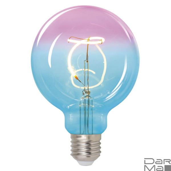 Лампа светодиодная филаментная Uniel E27 4W 2250K синяя LED-SF01-4W/Soho/E27/CW BLue/Wine GLS77TR UL-00005892