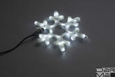 LED-XM-(FR)-2D-CK003-A-W  White Снежинка 30х25.5см, 230V, NEW!