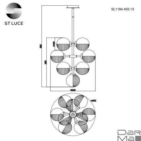 Подвесная люстра ST Luce Todo SL1184.403.13