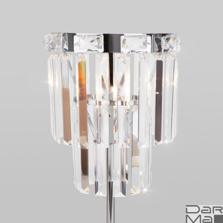 Настольная лампа Eurosvet Elegante 01136/1 хром/прозрачный хрусталь Strotskis