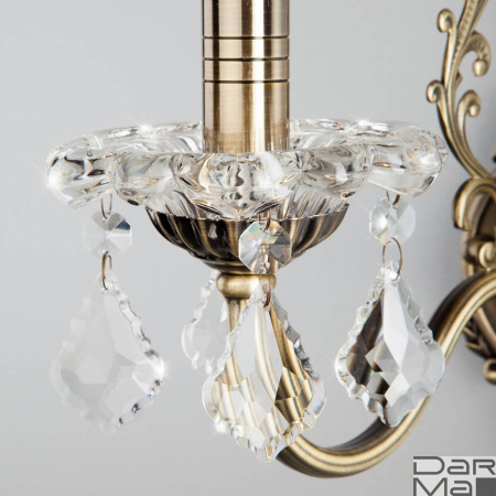 Бра Eurosvet 3281/1 античная бронза/прозрачный хрусталь Strotskis