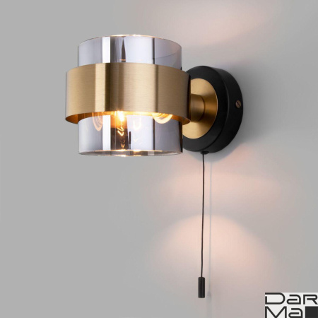 Бра Eurosvet Arcada 70127/1 черный/ дымчатый