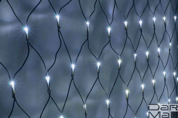 LED-SNL-288-2*1,5M-240V-W/BL БЕЛЫЕ LED на чернoм проводе, соединяемая