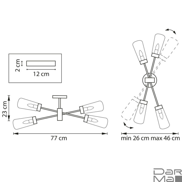 Настенно-потолочный светильник Lightstar Crotone 690643