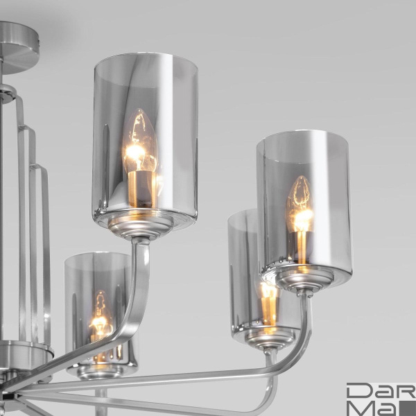 Потолочная люстра Eurosvet Defi 60138/8 сатин-никель