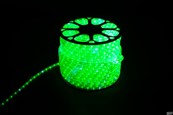 Дюралайт 2W Зеленый ФЛЕШ 13мм 24 LED PH-50-G-F-24