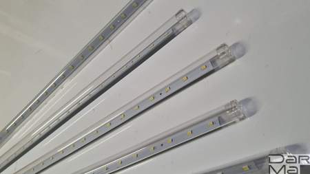 2018 Сосульки Трубки D12mm, 10шт 0,5М Бел. LED-PLM-SNOW-540SMD-0.5*4.5M-10-12V-W  не соединяемая