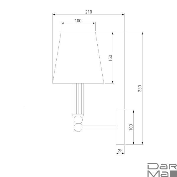 Бра Eurosvet Conso 60145/1 латунь