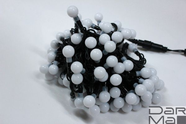LED-PLR-100-15M-25MM-240V-B/BL-W/O синий/черный провод, соединяемая (без шнура) шарик D25