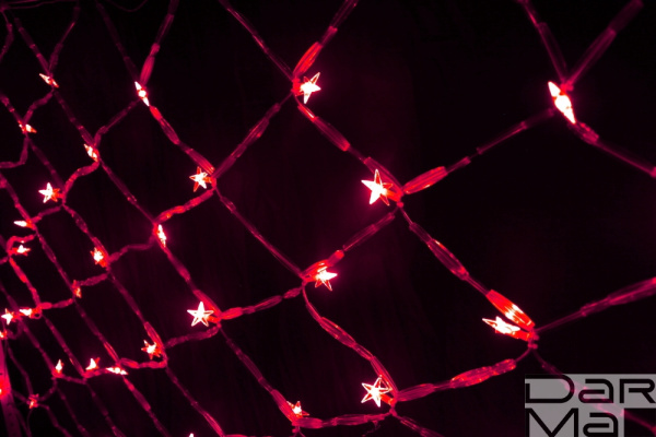 LED-SNL-80-240V-R (2.0х1.0) Led-сетка звезды(БЕЗ СКИДОК)