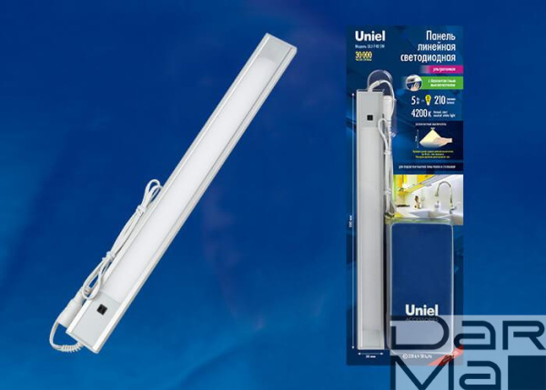 Мебельный светодиодный светильник Uniel ULI-F40-5W/4200K Sensor IP20 Silver UL-00002881