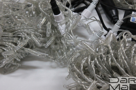 LED-PLS-200*5-20M*5-24V-B/C-F(B) 5 нитей, син/син F на прозр. пров. 24V/80W С КОЛПАЧКОМ