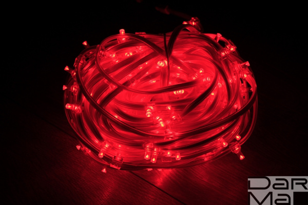 LED-FPC-3528-135-20M-12V-R, Светодиод. гирлянда красная, 135 LED SMD3528, 20М, 12V