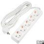 Удлинитель Uniel Ultra 5гн х 5м с/з S-GCU5-5 White UL-00010009