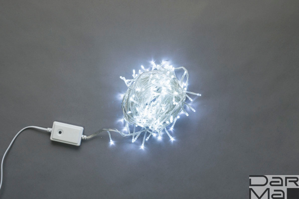 LED-BW-200-20M-240V-W, белая на прозрачном пров