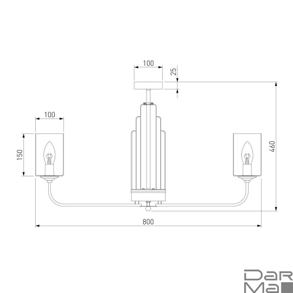 Потолочная люстра Eurosvet Defi 60138/8 сатин-никель