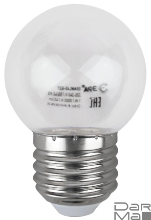 Лампа светодиодная ЭРА E27 1W 3000K прозрачная ERAWL45-E27 Б0049572
