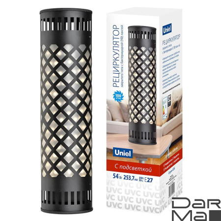 Ультрафиолетовый бактерицидный рециркулятор Uniel UDG-V100A UVCB/4000K D01 Black UL-00007821