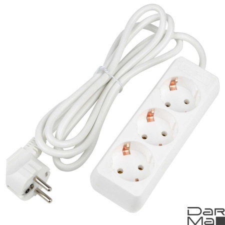 Удлинитель Uniel Ultra 3гн х 2м с/з S-GCU3-2 White UL-00010000