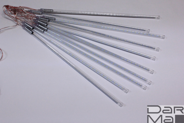 2021 Сосульки Трубки D12mm, 10шт 0,5М Белая теплая LED-PLM-SNOW-540SMD-0.5*4.5M-10-12V-WW не соедин.