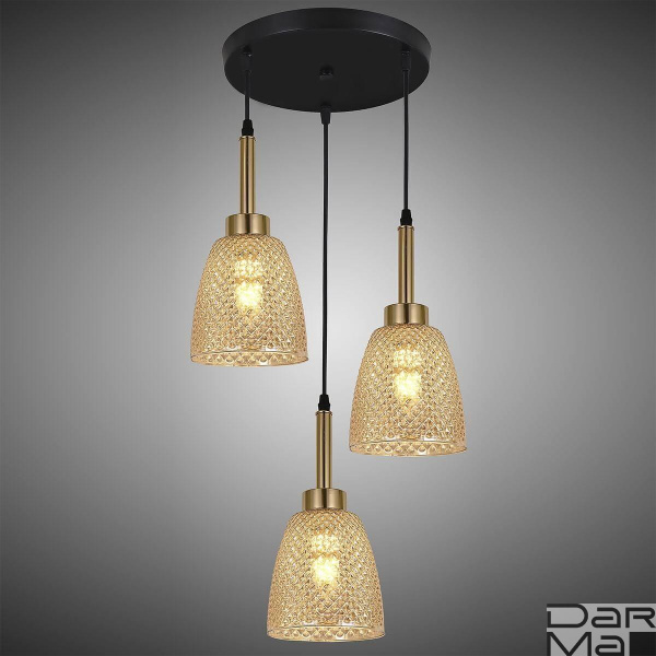 Подвесная люстра Reluce 09011-0.9-03 Amber