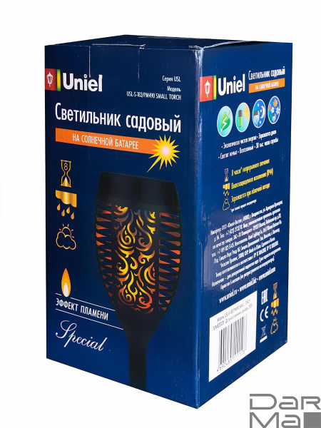 Светильник на солнечных батареях Uniel Фонари USL-S-183/PM490 Small Torch UL-00004281