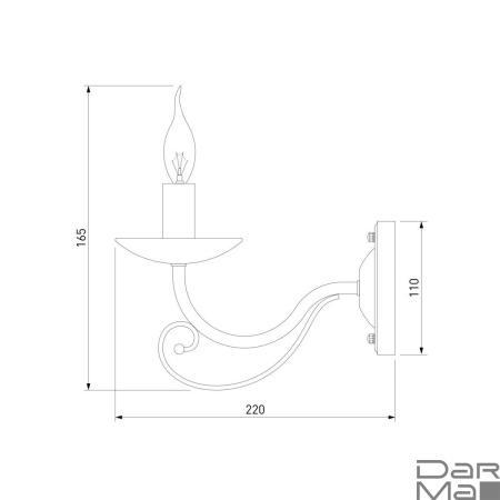 Бра Eurosvet 22404/1 белый с золотом