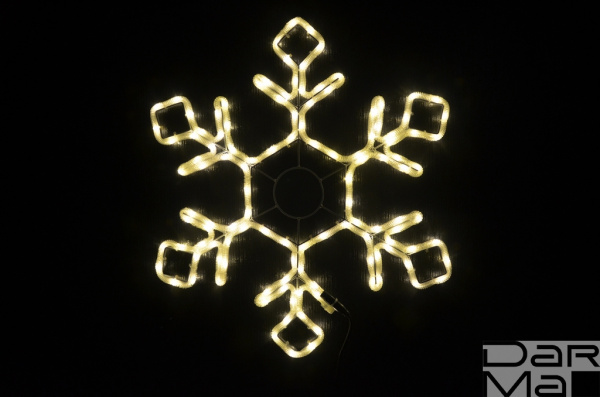 LED-XM(FR)-2D-CK012-WW-30'' Снежинка тепло-белая 79х69см