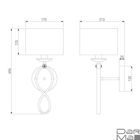 Бра Eurosvet Fabiola 60124/1 хром
