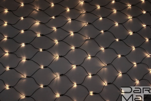 LED-SNL-C-432-2*3M-240V-WW/BL БЕЛЫЕ ТЕПЛ. LED на чернoм проводе, с контроллером, соединяемая