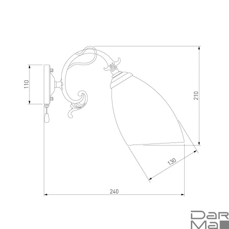 Бра Eurosvet 22010/1 белый с золотом
