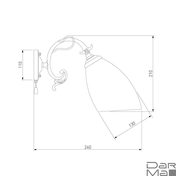 Бра Eurosvet 22010/1 белый с золотом