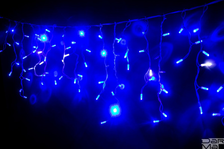 LED-PHICL-RB-2M*0.7M-98L-220V-F Светодиодная Бахрома 2м*0,7м  Флэш, цвет. Синий, белый провод каучук