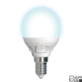 Лампа светодиодная диммируемая Uniel E14 7W 4000K матовая LED-G45 7W/4000K/E14/FR/DIM PLP01WH UL-00004300