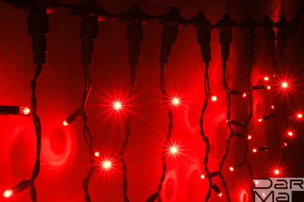 LED- PLRS-1920-240V-2*1,5М-R/BL (красные светодиоды/черный каучуковый пр)