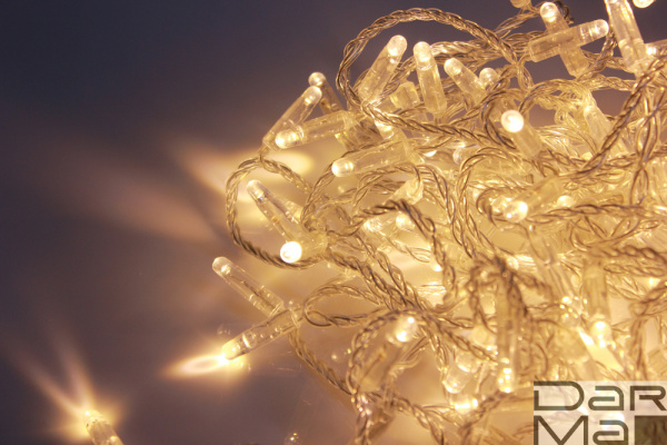 LED-PLS-100-10M-24V-WW/C-W/O, белый Т/прозр. провод, соед. (без шнура) С КОЛПАЧКОМ(НОВЫЙ КОННЕКТОР)