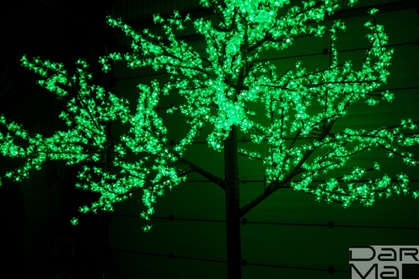 CBL-3.6-2688 Green LED вишня H:3,6m D3,0м зеленое