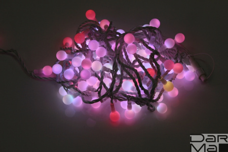 LED-PLR-100-15M-25MM-240V-RGB/WH-W/O (Fast) мульти/белый провод, соединяемая (без  шнура) шарик D25