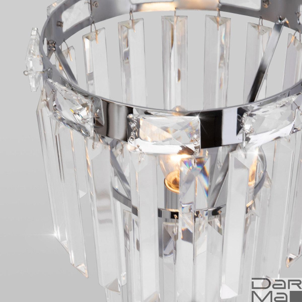 Настольная лампа Eurosvet Elegante 01136/1 хром/прозрачный хрусталь Strotskis