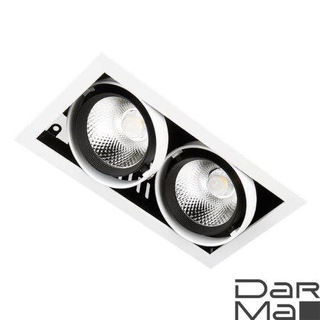 Встраиваемый светодиодный светильник Ambrella light Cardano T812 BK/CH 2*12W 4200K